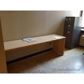 8' Blonde Open Knee Space Credenza Work Table